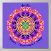 Poster Février Citation Fleur de naissance Enfants Nurser (Devant)