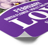 Poster Février Mois de naissance Fleur Christian Mur Art (Coin)