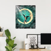 Poster Février Moon Fairy Imaginaire Fey (Bureau à domicile)