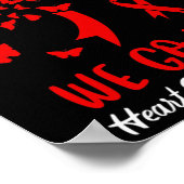 Poster Février Nous allons Red American Heart Disease Awa (Coin)