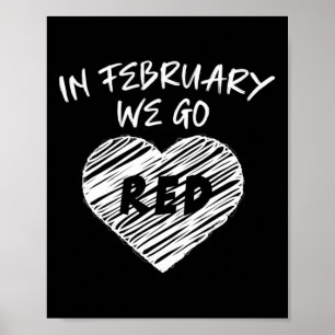 Poster Février Nous allons Red Heart Disease Awareness