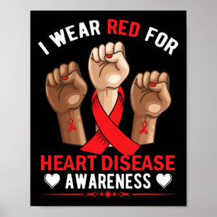 Poster Février Nous Portons Red Heart Disease Awareness A