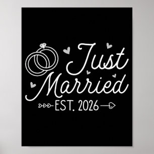 Poster Fiançailles de mariage Mariée Marié Juste Marié 20