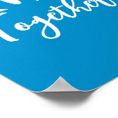 Poster Fiançailles de travail d'équipe de motivation au t (Coin)