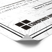 Poster Fiançailles employé restant certificat de remise t (Coin)