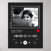 Poster Fiançailles Mariage du lecteur de musique (Devant)