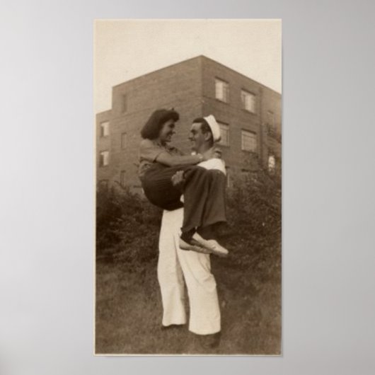 Poster fiançailles Mariage militaire 1944 (Devant)