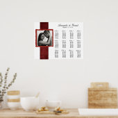 Poster Fiançailles Photo Mariage de Noël Carte de siège (Cuisine)