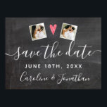 Poster Fiançailles Photo Prop Chalkboard Enregistrer la d<br><div class="desc">Faites savoir à tout le monde d'enregistrer votre date avec cette prop/signe. Tenez-le dans votre séance photo fiançailles ou accrochez-le au mur pendant une fête de fiançailles. Design dispose de 2 de vos photos et de lettrage à la main ensemble contre un arrière - plan de tableau noir imbriqué. Amusant...</div>