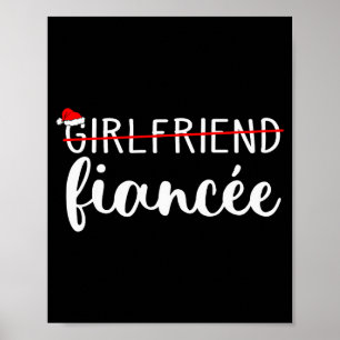 Poster Fiancée Fiancé Couples Fiancés Noël Correspondant