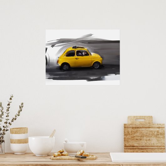 Poster fiat 500 (Cuisine)