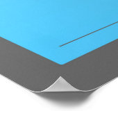 Poster Fiat 500, 1959 - bleu clair sur gris (Coin)