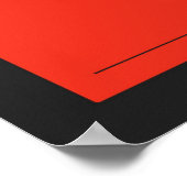 Poster Fiat 500, 1959 - Rouge sur noir de charbon (Coin)