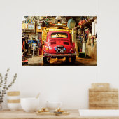 Poster Fiat 500, cinéma rétro, en Italie (Cuisine)