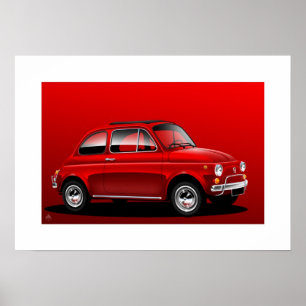 Poster Fiat classique 500