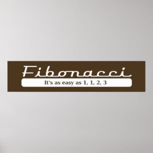 Poster Fibonacci. C'est aussi facile que 1, 1, 2, 3 - Pos