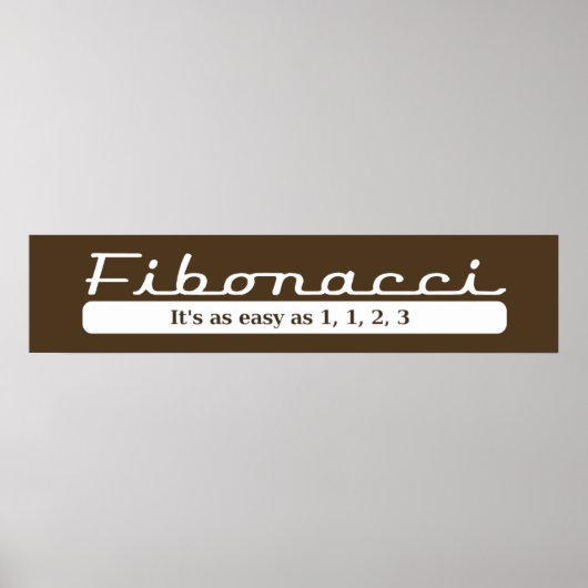 Poster Fibonacci. C'est aussi facile que 1, 1, 2, 3 - Pos (Devant)