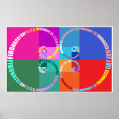 Poster Fibonacci Day, Pop Art, Typographie (Devant)