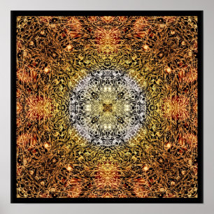 Poster Fibres de lumière Mandala