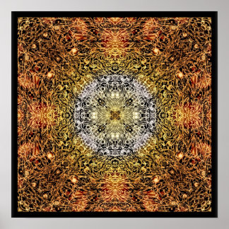 Poster Fibres de lumière Mandala