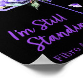 Poster Fibro Fibromyalgie De Ruban Violet Flamant rose Nn (Coin)