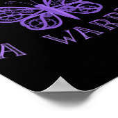 Poster Fibro papillon Migraine Lupus (Coin)