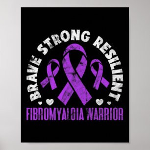 Poster Fibromyalgie brave résistible lauréats de fibro ré