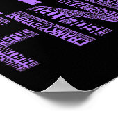Poster Fibromyalgie fine guerrier Fibro Sensibilisation V (Coin)