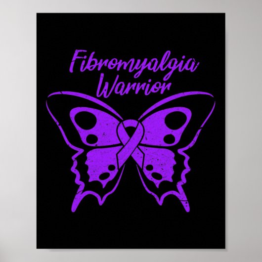 Poster Fibromyalgie Guerrier Fibro Sensibilisation Beurre (Devant)