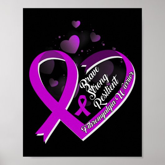 Poster Fibromyalgie résistante forte Pu de sensibilisatio (Devant)