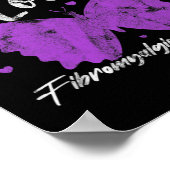 Poster Fibromyalgie Sensibilisation au papillon violet Fi (Coin)