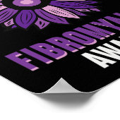 Poster Fibromyalgie Sensibilisation Femmes Tournesol Viol (Coin)