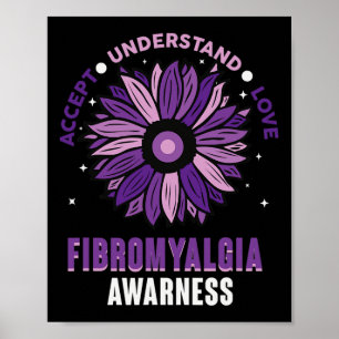 Poster Fibromyalgie Sensibilisation Femmes Tournesol Viol