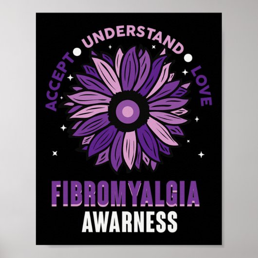 Poster Fibromyalgie Sensibilisation Femmes Tournesol Viol (Devant)