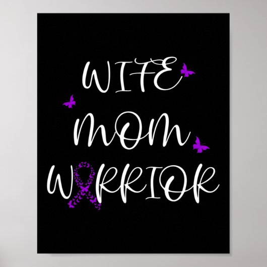 Poster Fibromyalgie Sensibilisation Fibro Warrior Invisib (Devant)