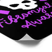 Poster Fibromyalgie Sensibilisation Fibro Warrior Purple  (Coin)