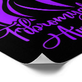 Poster Fibromyalgie Sensibilisation Fibro Warrior Purple (Coin)