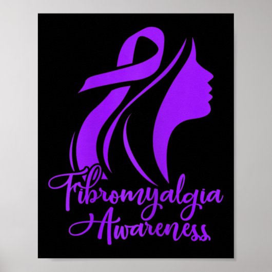 Poster Fibromyalgie Sensibilisation Fibro Warrior Purple (Devant)