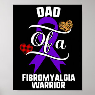 Poster Fibromyalgie Sensibilisation Leopard Buffalo Plaid