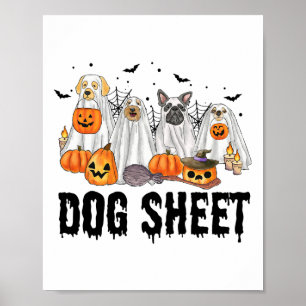 Poster Fiche Chien Halloween Saison Éffrayante mignonne C
