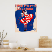 Poster Fiche de la chanson des années 1920 I Want to Be L (Cuisine)