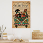 Poster Fiche musicale Cool Vent Dachshund cadeau chien ch (Cuisine)