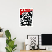 Poster Fidel Castro Propagande du mouvement de la révolut (Bureau à domicile)