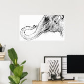 Poster fidèle à 100% d'éléphant par Inkspot (Bureau à domicile)