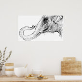 Poster fidèle à 100% d'éléphant par Inkspot (Cuisine)