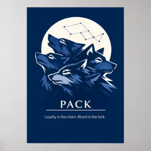 Poster Fidélité de la meute de loups Art