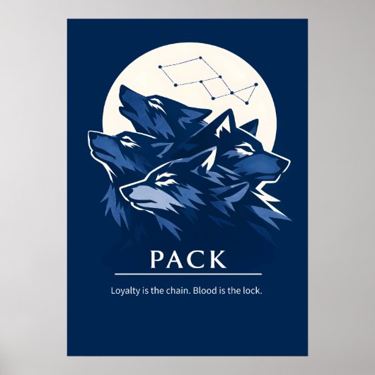 Poster Fidélité de la meute de loups Art (Devant)