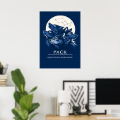 Poster Fidélité de la meute de loups Art (Bureau à domicile)