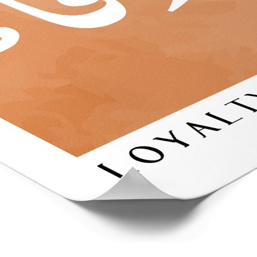 Poster Fidélité en arabe Calligraphie Boho Style Wall Art (Coin)