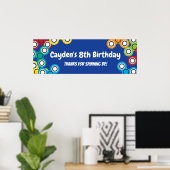 Poster Fidget Spinner Anniversday Party Banner (Bureau à domicile)